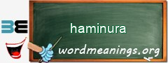 WordMeaning blackboard for haminura
